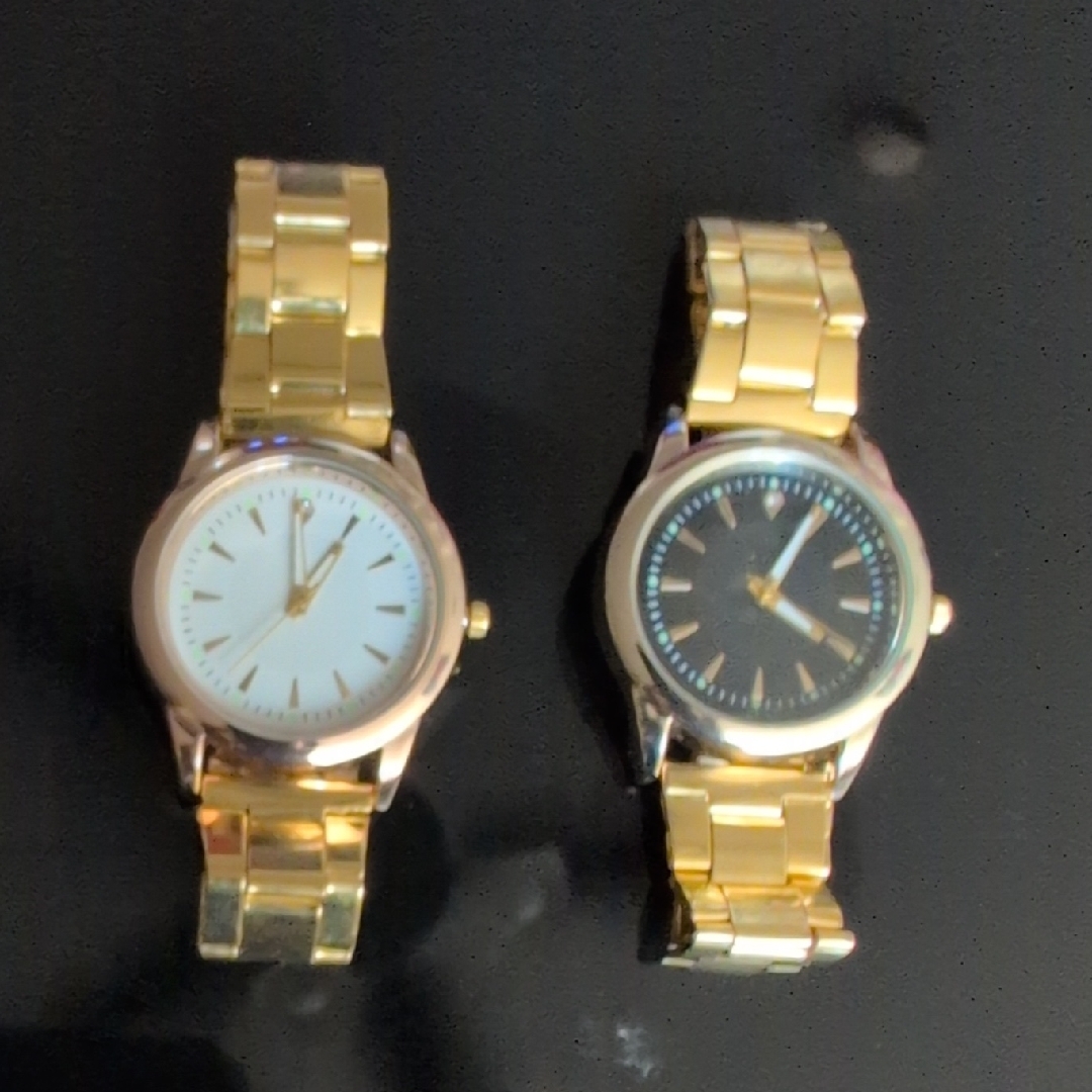 Gold Tone Watches With White And Black Dials